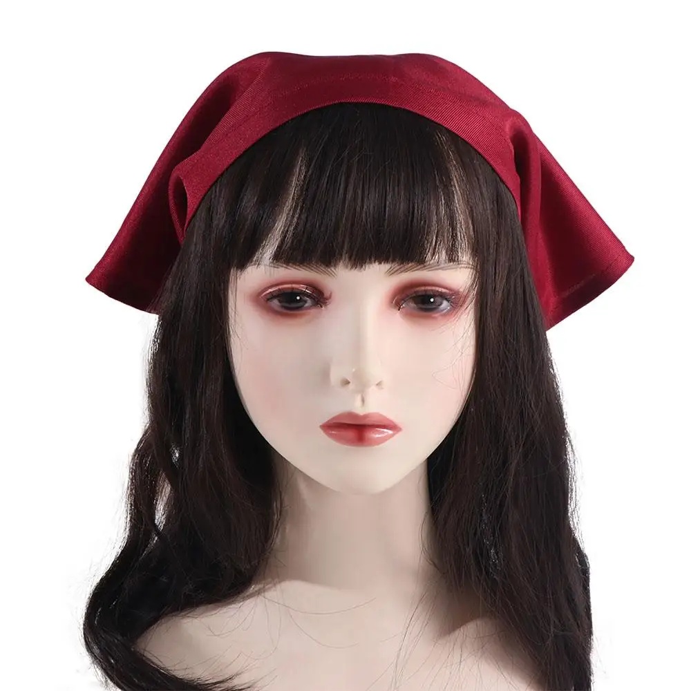 Triangle Kitchen Work Cap Thread Gluing Multiple Colors Work Turban Hat Durable Cotton Waitress Hat Men And Women