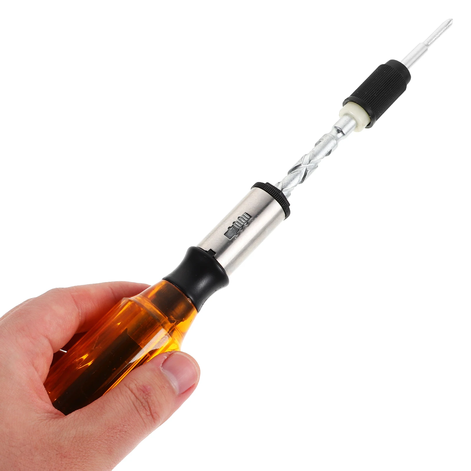 

Screwdriver Hand Pressing Push Pull Ratchet Spiral Rotating Tool Adjustable Carbon Steel Semiautomatic Versatile Professional