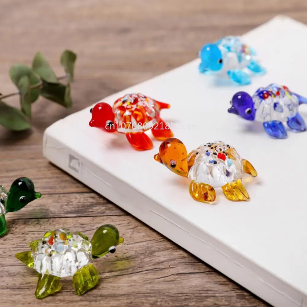 New Miniature Handicraft Glass Miniature Decor Lightweight Bright-colored Wear-resistant Glass Mini Figures