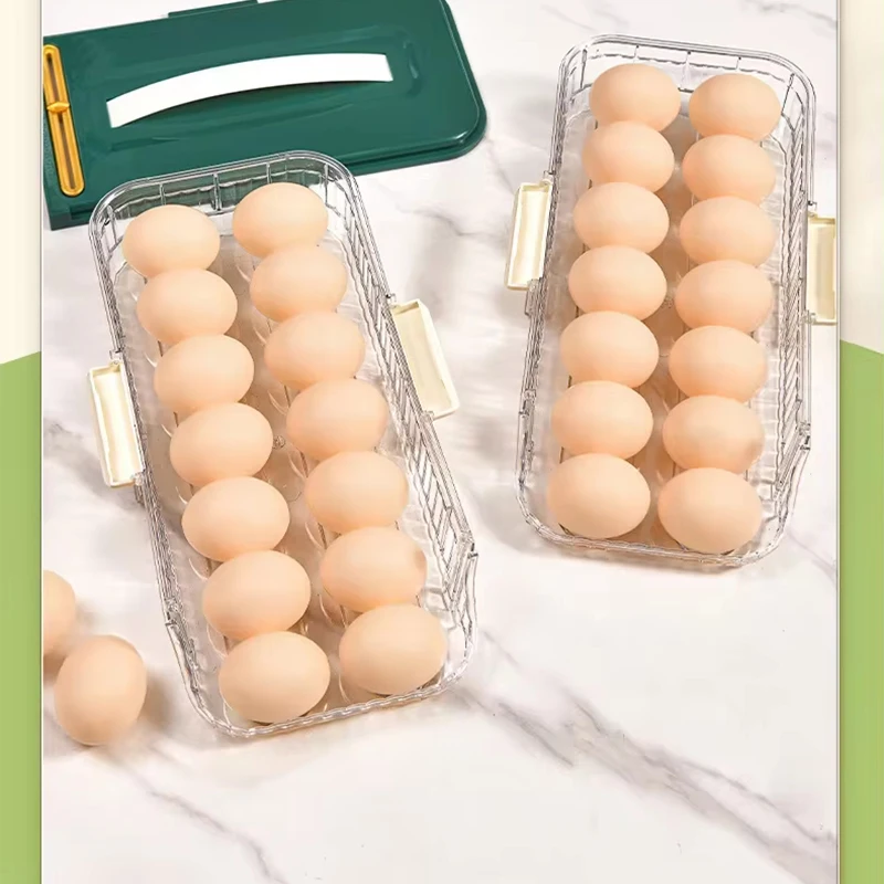 Automatic Rolling Egg Storage Box, Food Grade Holder, Refrigerator, New Compact and portable Simple high appearance level