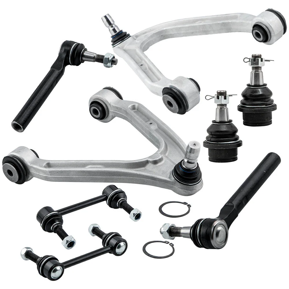 8x Front Upper Control Arm Ball Joint Sway Bar Link Tie Rod for Hummer H3 2006-2010