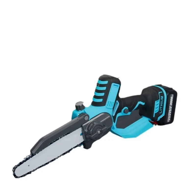 8 Inch Brushless Rechargeable Lithium Battery Single Hand Chainsaw Small Household Handheld Saw Electric Saw Wood Outdoor