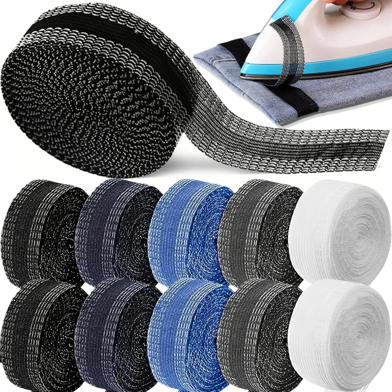 

1-10M Self-Adhesive Pants Hem Paste Tape Trouser Edge Paste Iron-on Pant Shorten Repair Jean Hemming Tape For DIY Sewing Fabric