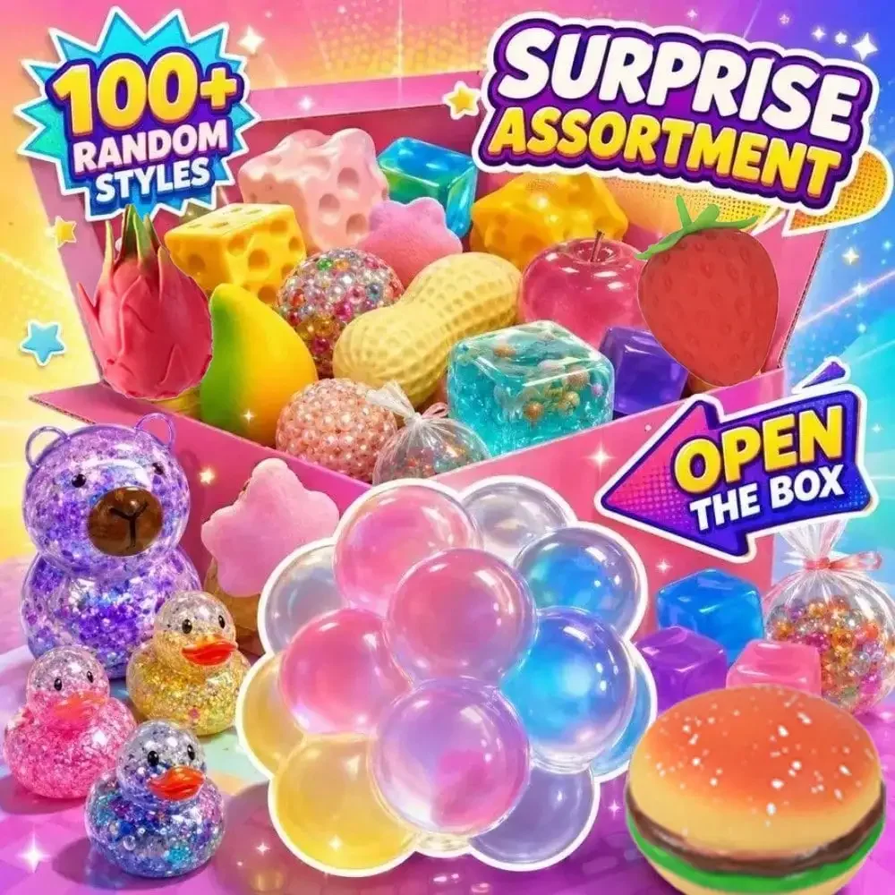 Boîte mystère Squishy |   Ensemble de figurines anti-stress assorties aléatoires |   Jouet sensoriel anti-stress, cadeau idéal pour tous les âges