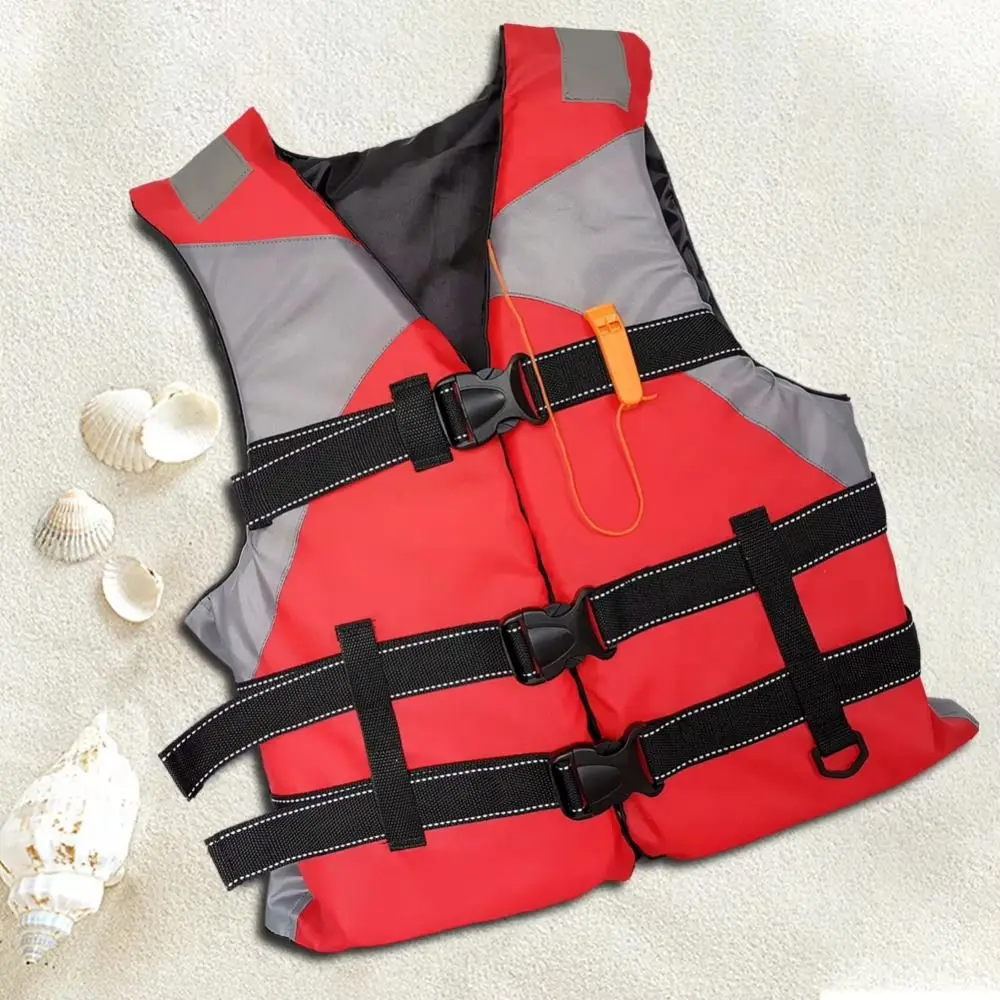 

Safety Straps Adults Life Jacket Waterproof with Survival Whistle Water Sport Vest Portable Lightweight Aid Safety Jacket