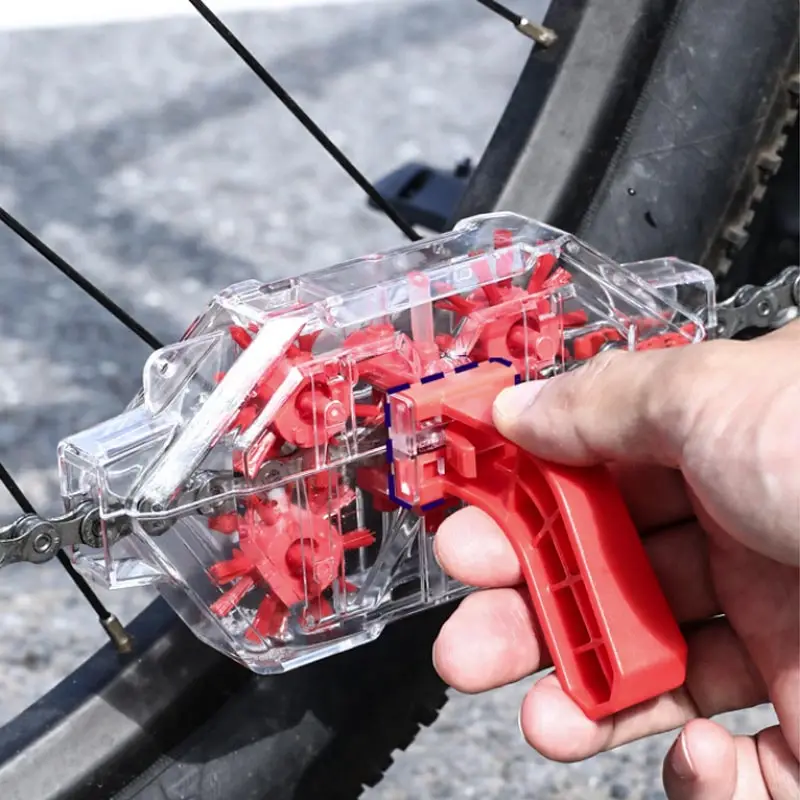 

Bike Chain Cleaning Tool Scrubber Fully Transparent Visual Immersion Chain Washer Efficient Cleaning Bicycle Chain Cleaner