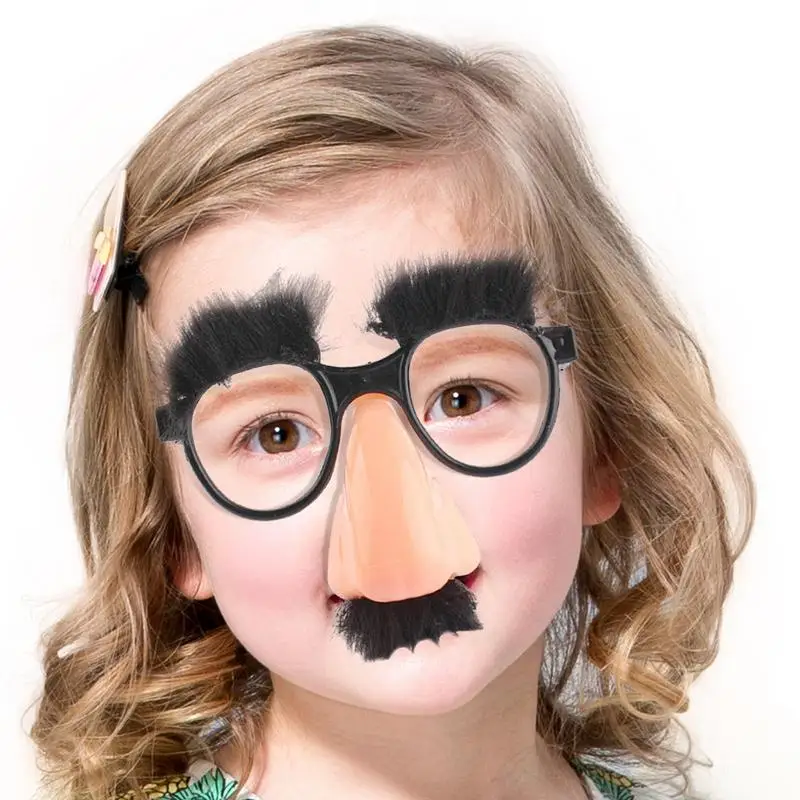 Halloween Disguise Moustache Glasses Eyebrow Mustache Funny Nose Glasses Adult Kids Party Favor Big Nose Festival Supplies