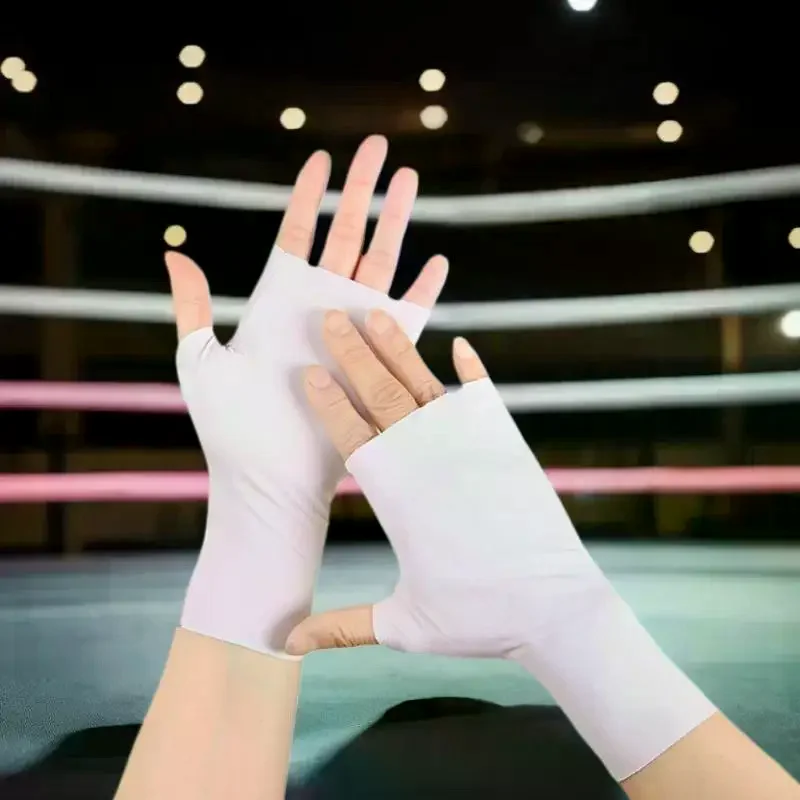 قفازات حماية من الأشعة فوق البنفسجية لمسمار الفن هلام مسمار مصباح قفازات واقية من الشمس أصابع اليد العناية بالشمس رقيقة كول الحرير الجليد حريري الشمس قفاز