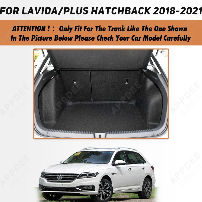 Full Coverage Trunk Mat For VOLKSWAGEN VW Lavida (Plus) hatchback 2018-2021 20 19 Car Cover Pad Interior Protector Accessories