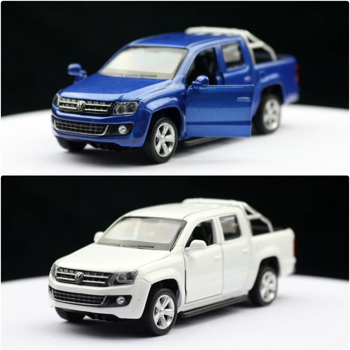 1/46 Volkswagen Amarok Pickup Truck Toy Car Model for Children Diecast Metal Off Road Miniature Pull Back Collection Gift