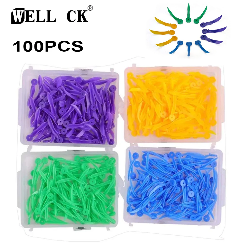 

WELL CK 100pcs/lot Dental Disposable Wedge with Hole 4 Sizes Dentist Materials Dentistry Insturment Dental Tools Teeth Wedge