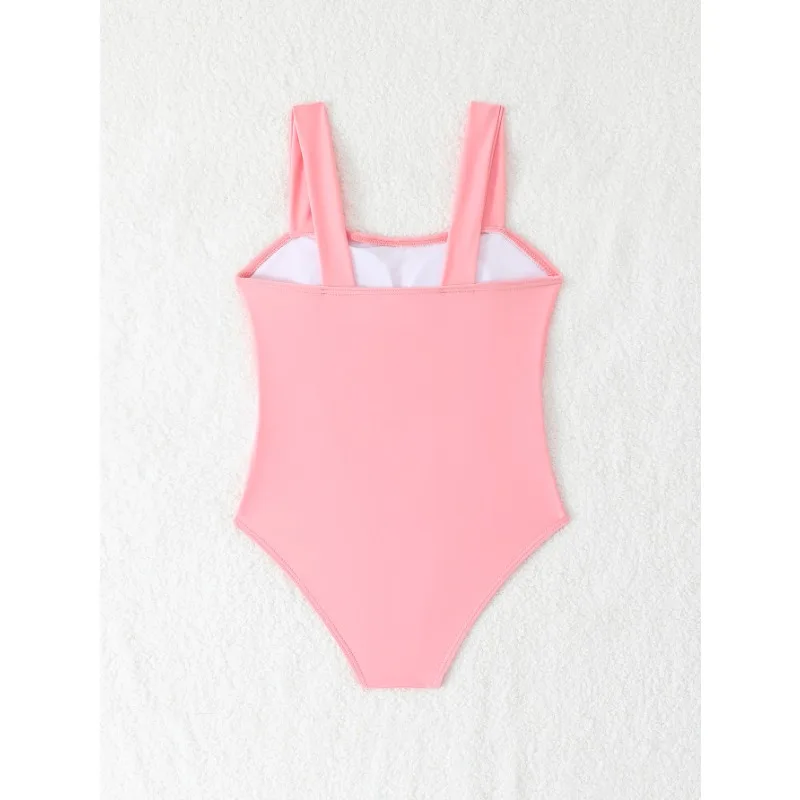 Girls One Piece Swimsuit 7-12 Year Kids Swim Suit Teenage Children's Swimwear 2025 Black Cut Out Bathing Suits Beach Wear Cute