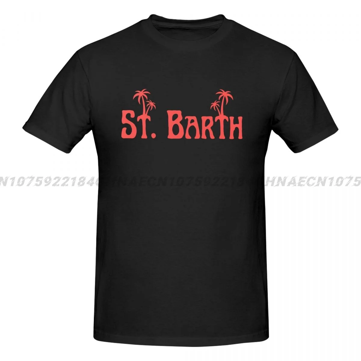 Saint Barth Fashion Tops Print Men Round Neck Harajuku T Shirts Oversized t-shirts