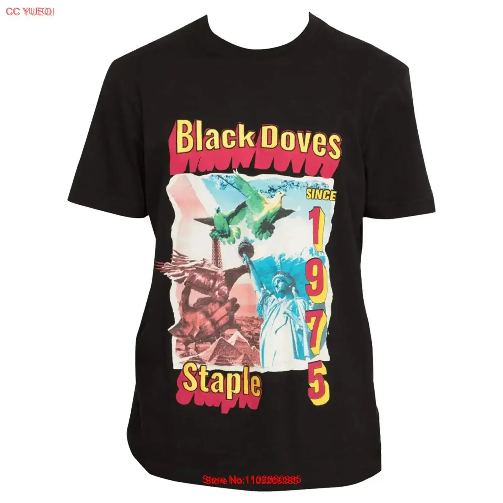Staple Black Dove T Shirt Mens Style 1908c5629 BLK vintage Washed Stylish homme Comfortable Top For Everyday Wear graphic