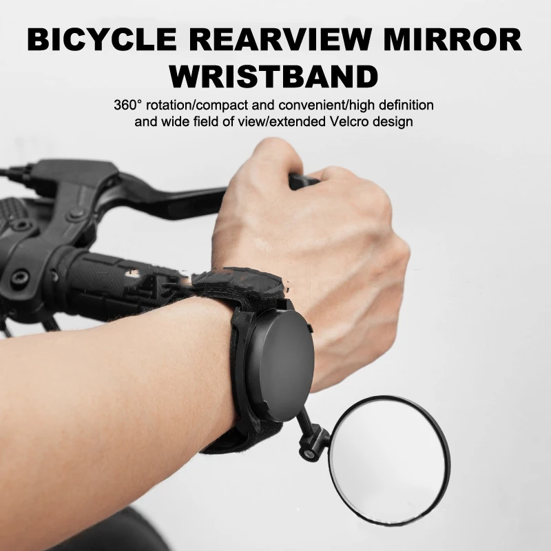 

Foldable Bicycle Wrist Mirror 360° Rotatable Cycling Wrist Rearview Mirror