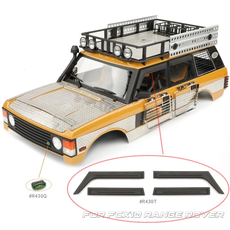 RC Car Camel Cup first generation Range Rover front car logo logo window rain shield for 1/10 RC Crawler FCX10 Parts