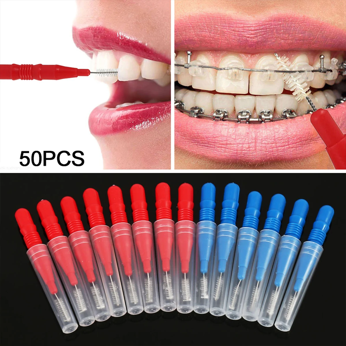 160/50pcs Orthodontic Interdental Brush Clean Between Teeth Mini Toothbrush for Oral Care Safe Floss Tooth Pick Soft Teeth Brush