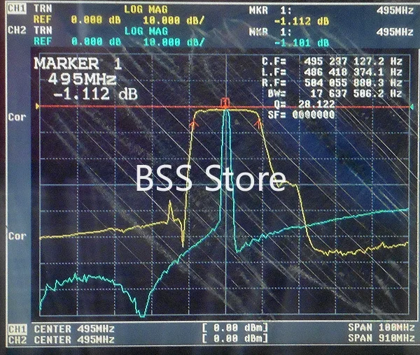 FBP-495s 495MHz SAW filter, COFDM high-definition digital image transmission dedicated, bandwidth 10MHz sensor