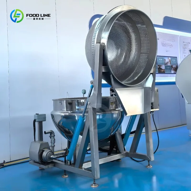 300L Jacketed Cooker Food Grade Stainless Steel Fast Heating Commercial Frying Food Equipment Customized