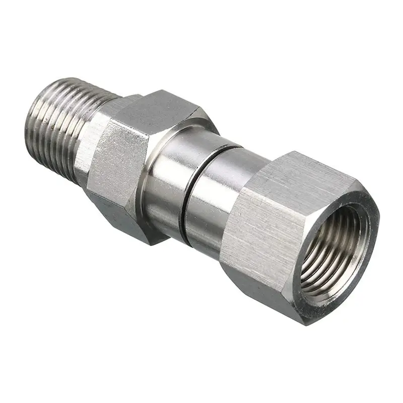 Y50A-2X Pressure Washer Swivel, 3/8 Inch NPT Male Thread Fitting, 4500 PSI, For Pressure Washer (Stainless Steel)