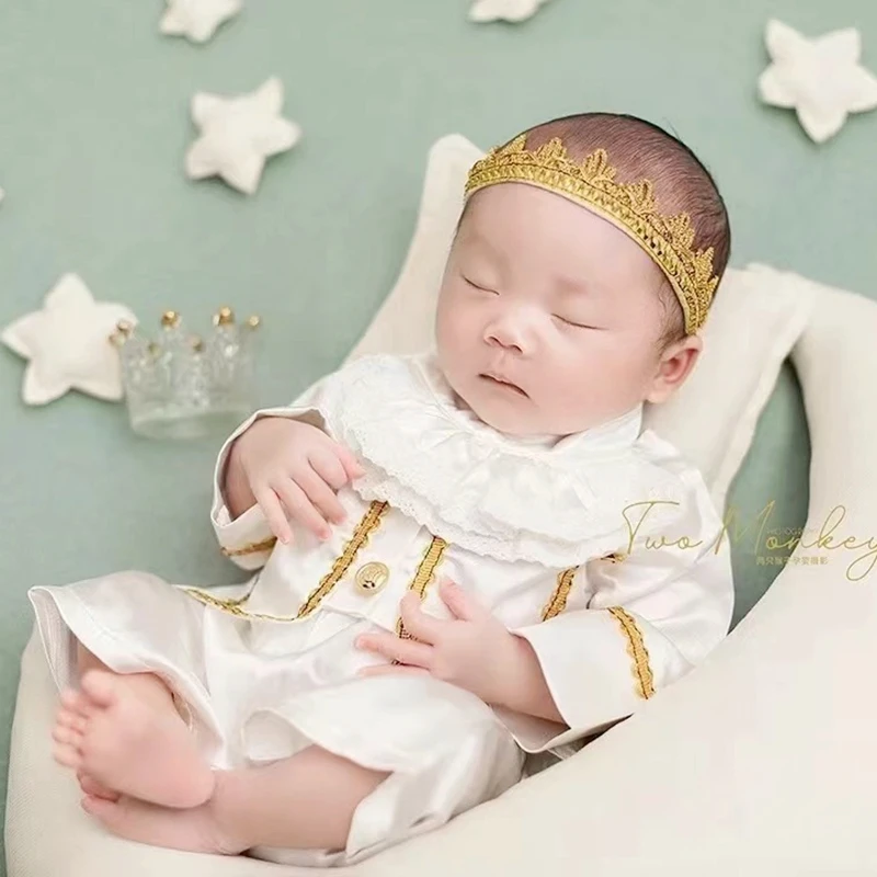 Prince Baby Boy Costume Newborn Photography Props Baroque Newborn Boy Clothes Baby Photoshoot Outfit Photo Shoot Accessories