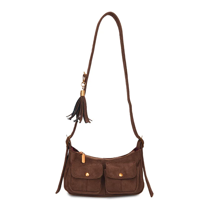 

2025 New Vintage Small Square Bag for Women, Genuine Leather Multi-way Underarm Crossbody Purse, Retro Chic Large Capacity Tote