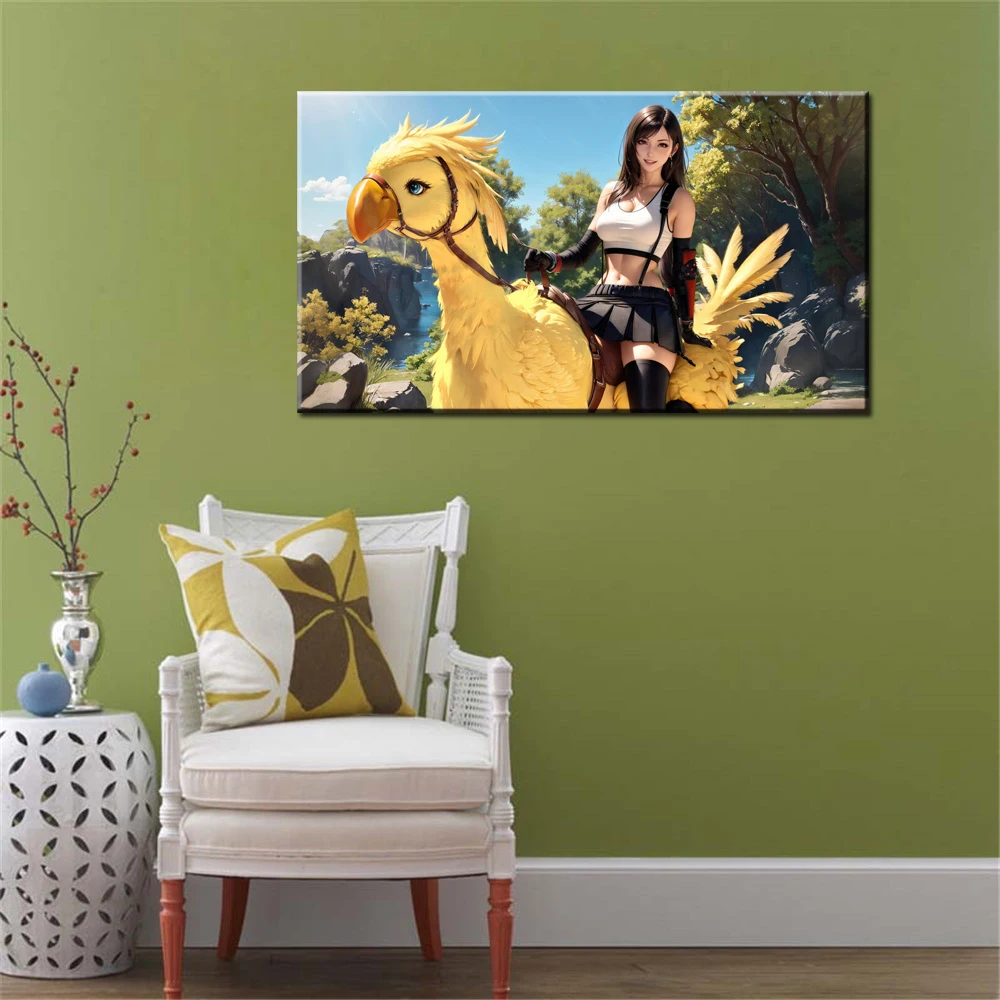 Canvas Wall Arts Game Poster Tifa Lockhart Fantasy Wallpaper Home Decor Picture Printing For Living Room Artwork Poster Painting