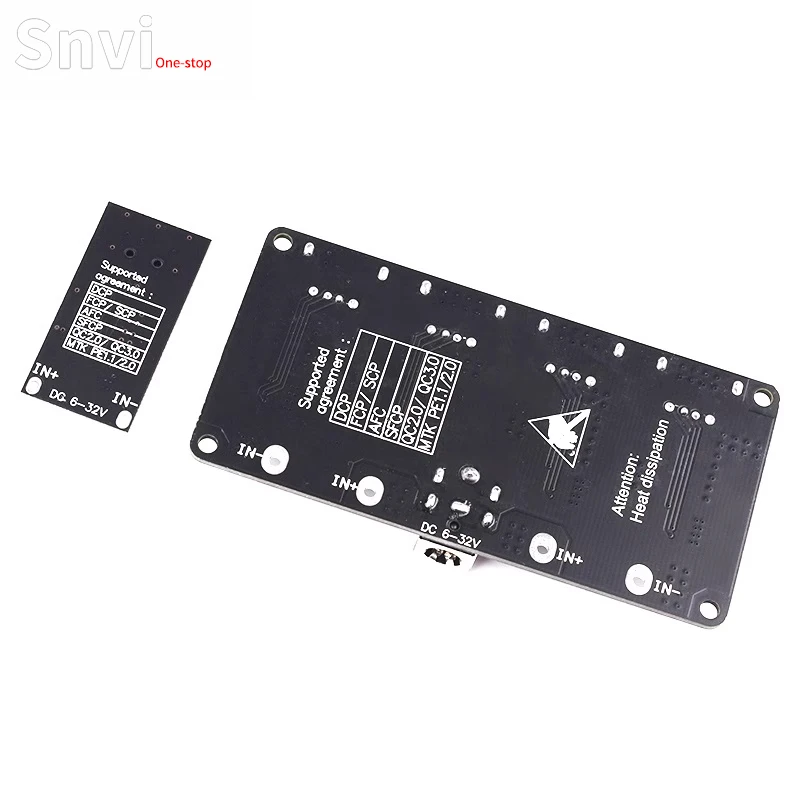 SNVI USB QC3.0 QC2.0 USB DC-DC Buck Converter Charging Step Down Module 6-32V 9V 12V 24V to Fast Quick Charger Circuit Board 5V