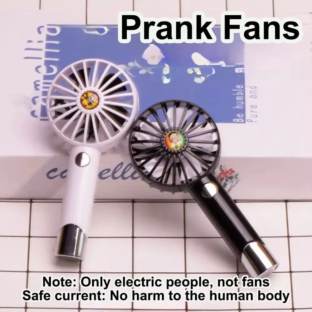 Does Not Rotate Prank Handheld Fan Presses Switch Interactive Electric Prank Funny Interesting Joke Gadget for Friends