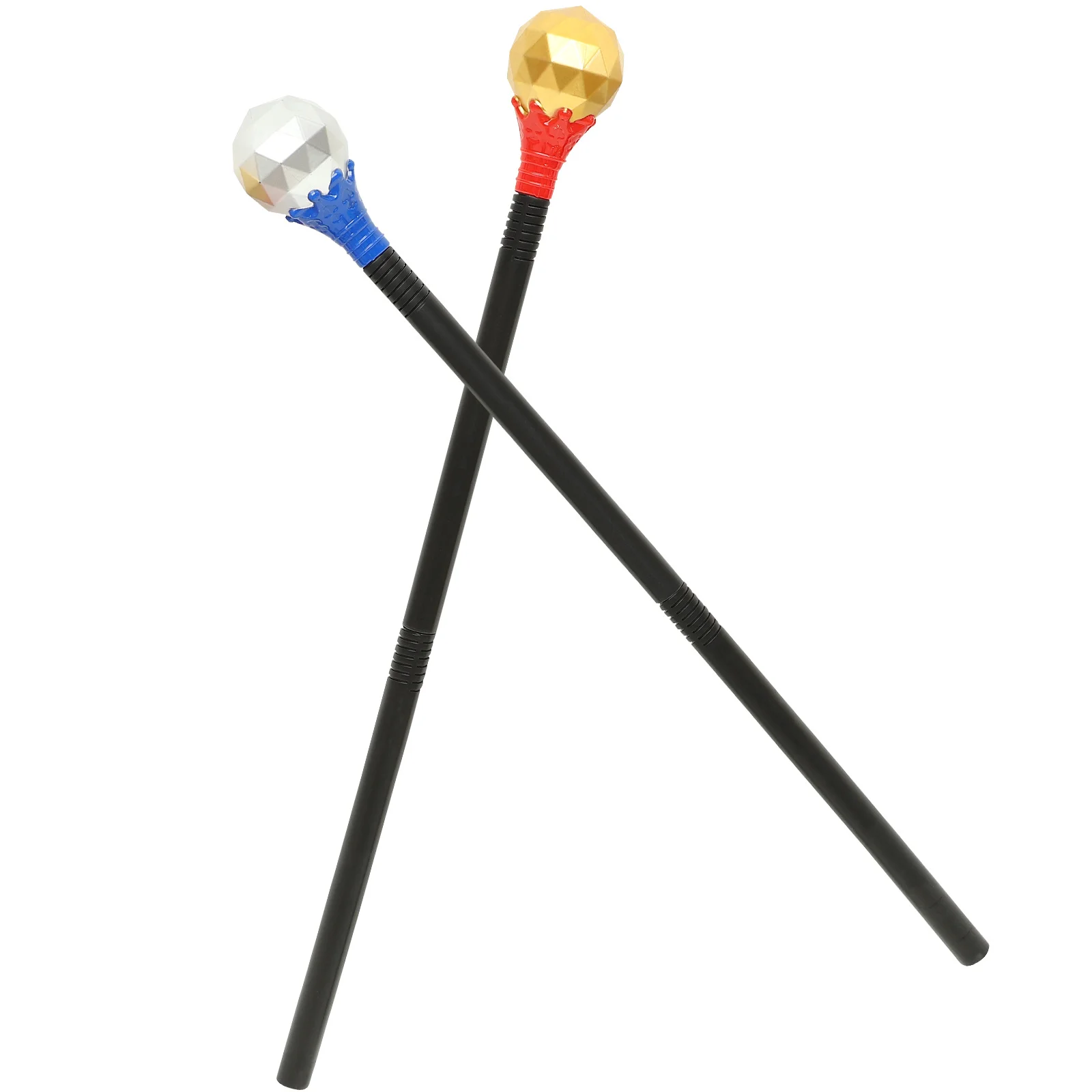 2 قطعة صولجان الهالوين البلاستيك تأثيري الدعائم مجموعة عصا الحفلات مضحك جولة رئيس عصا مرحلة الأداء زخرفة البلاستيك