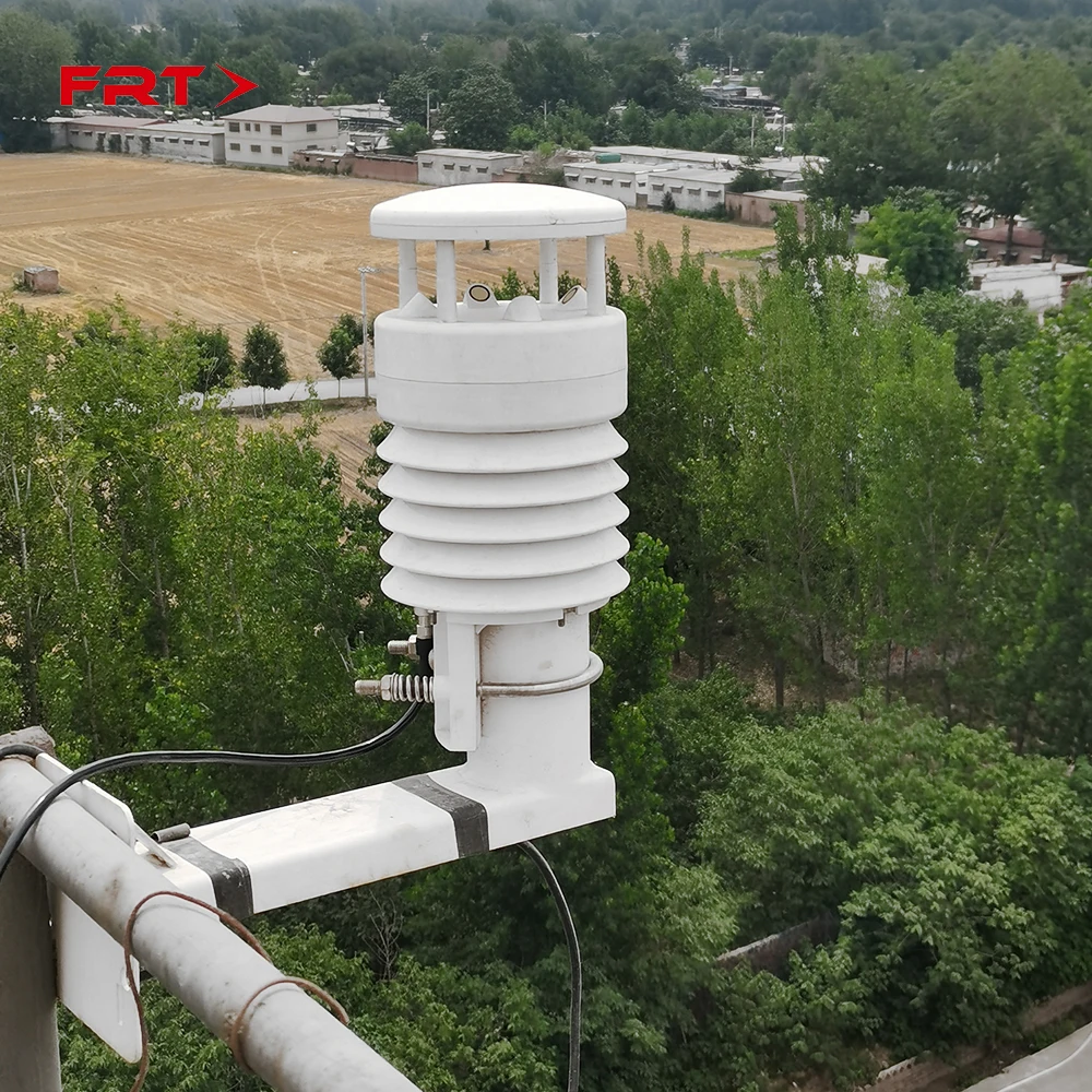 

2026/FWS800 Industrial Grade Automatic Weather Station Ultrasonic Temperature Sensor 8 Parameters 3% Accuracy RS485 Modbus Airpo