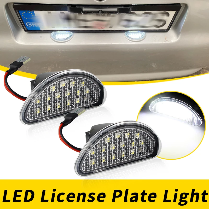 2PCS Canbus For Toyota Aygo MK I 2005 2006 2007 2008 2009 2010 2011 2012 2013 2014 White Canbus Rear Led License Plate Lights