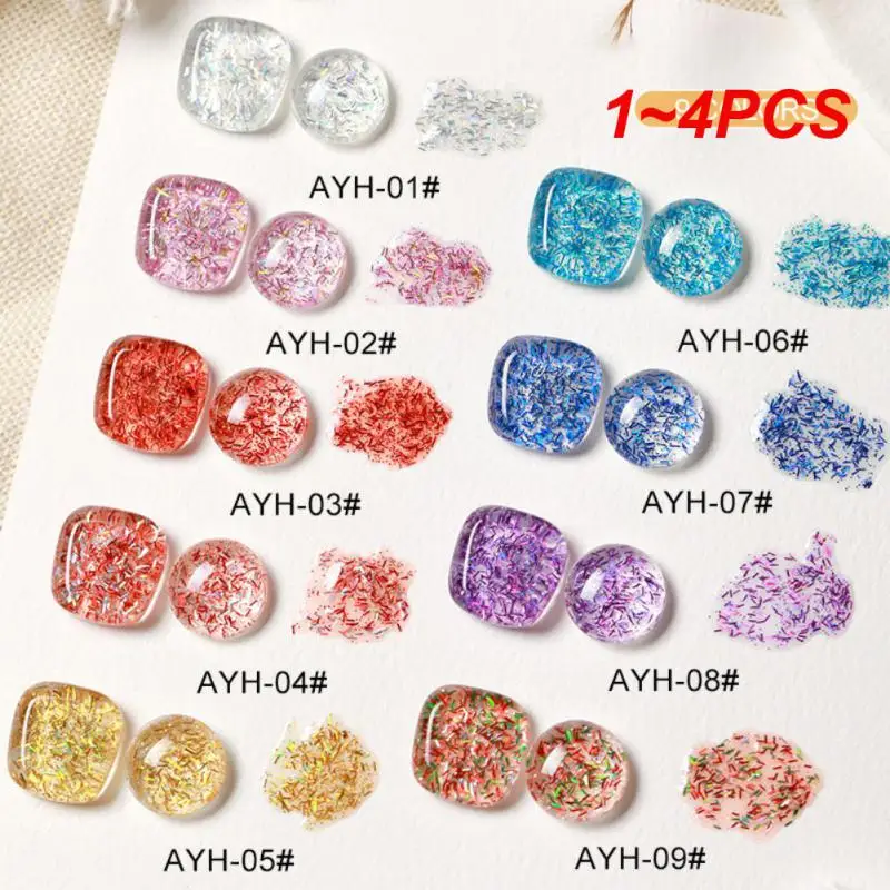 1~4PCS 15ml Firework Nail Polish Cat Eye Glitter Sequin UV Gel Nail Polish Fashion Translucent Floral Nail Extension Gel For