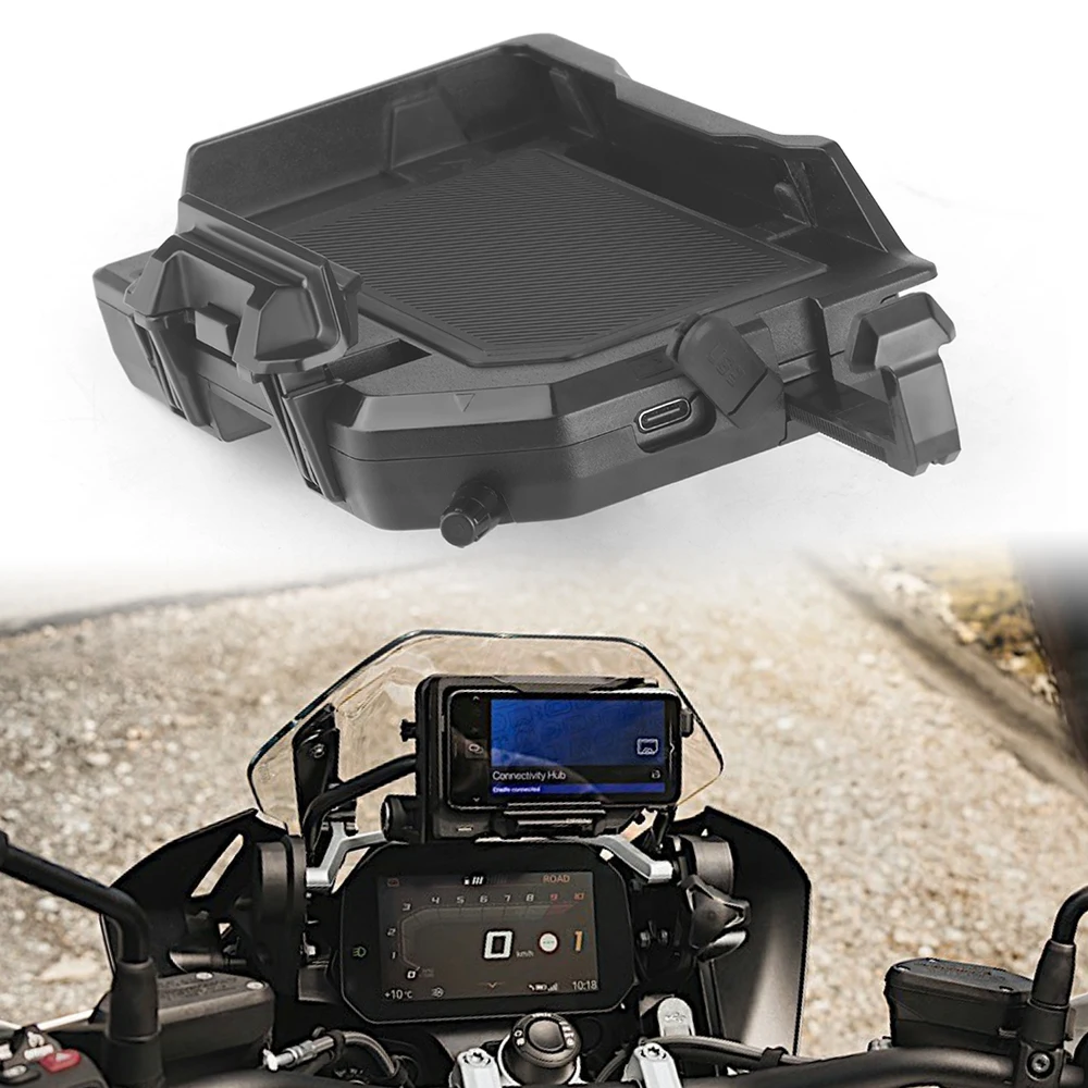 For BMW F850GS F750GS R1250GS R1200GS R1300GS ADV S1000R CRF1000L Motorcycle Wireless Charging Phone Holder Navigation Bracket