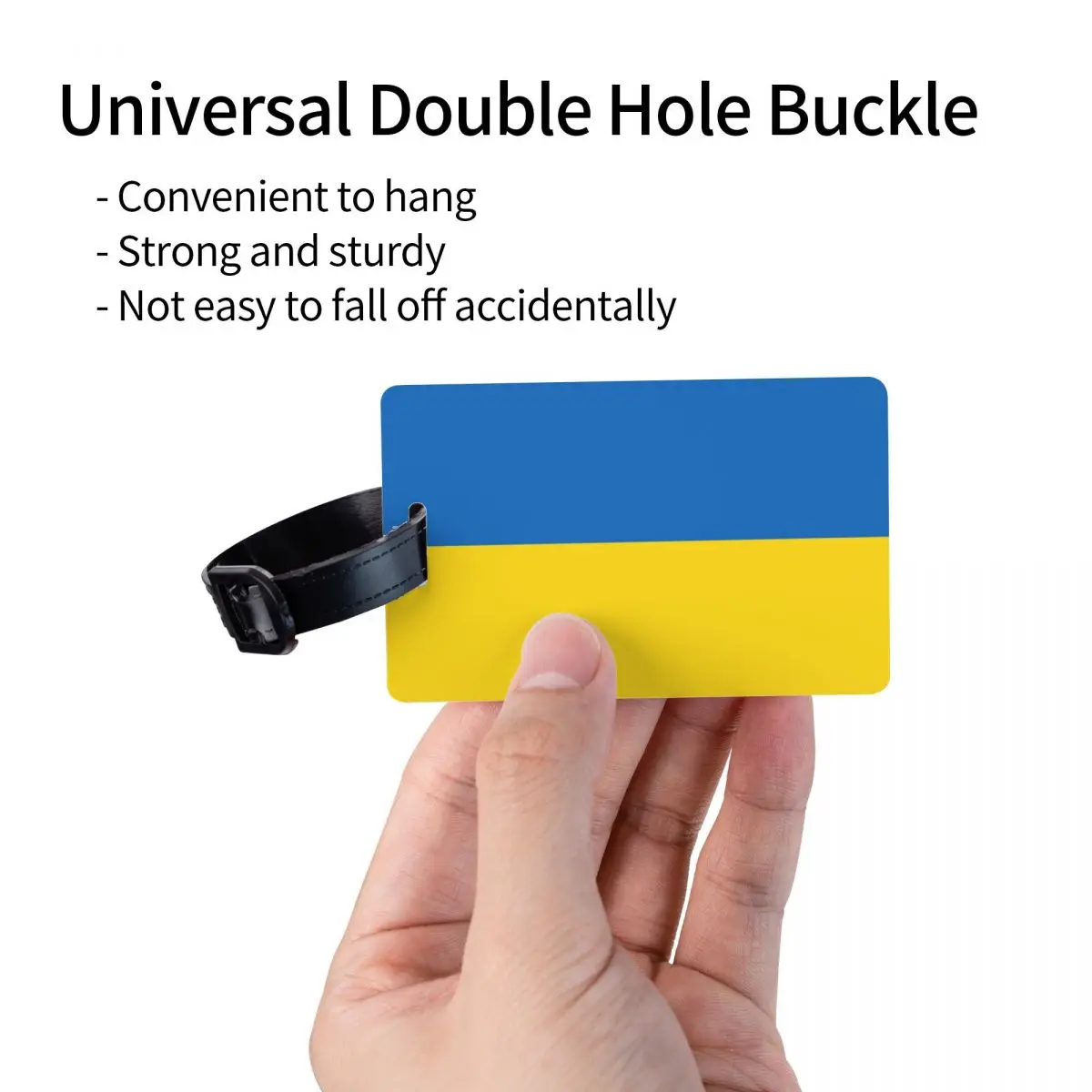 Custom Flag Of Ukraine Luggage Tag With Name Card Privacy Cover ID Label for Travel Bag Suitcase