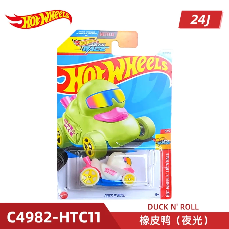 24J Hot Wheels 1/64 DELOREAN PHAS DUCK N ROLL MCLAREN P1 95 MAZDA RX-7 Diecast Alloy Model Carro Children  Gift