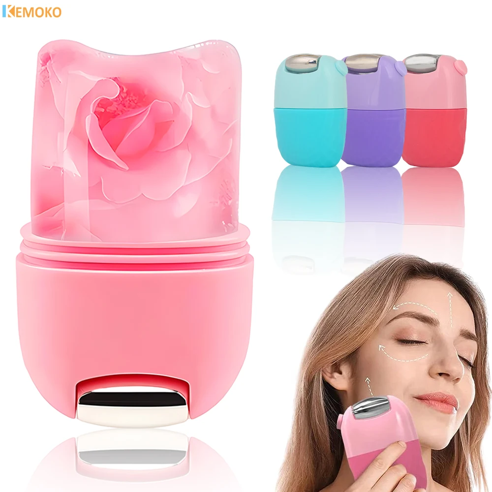 

NEW 2 In 1Face Ice Roller Double Roller Cool Facial Eye Massage Relieve Fatigue Pain Redness Tighten Lifting Reduce Swell Roller