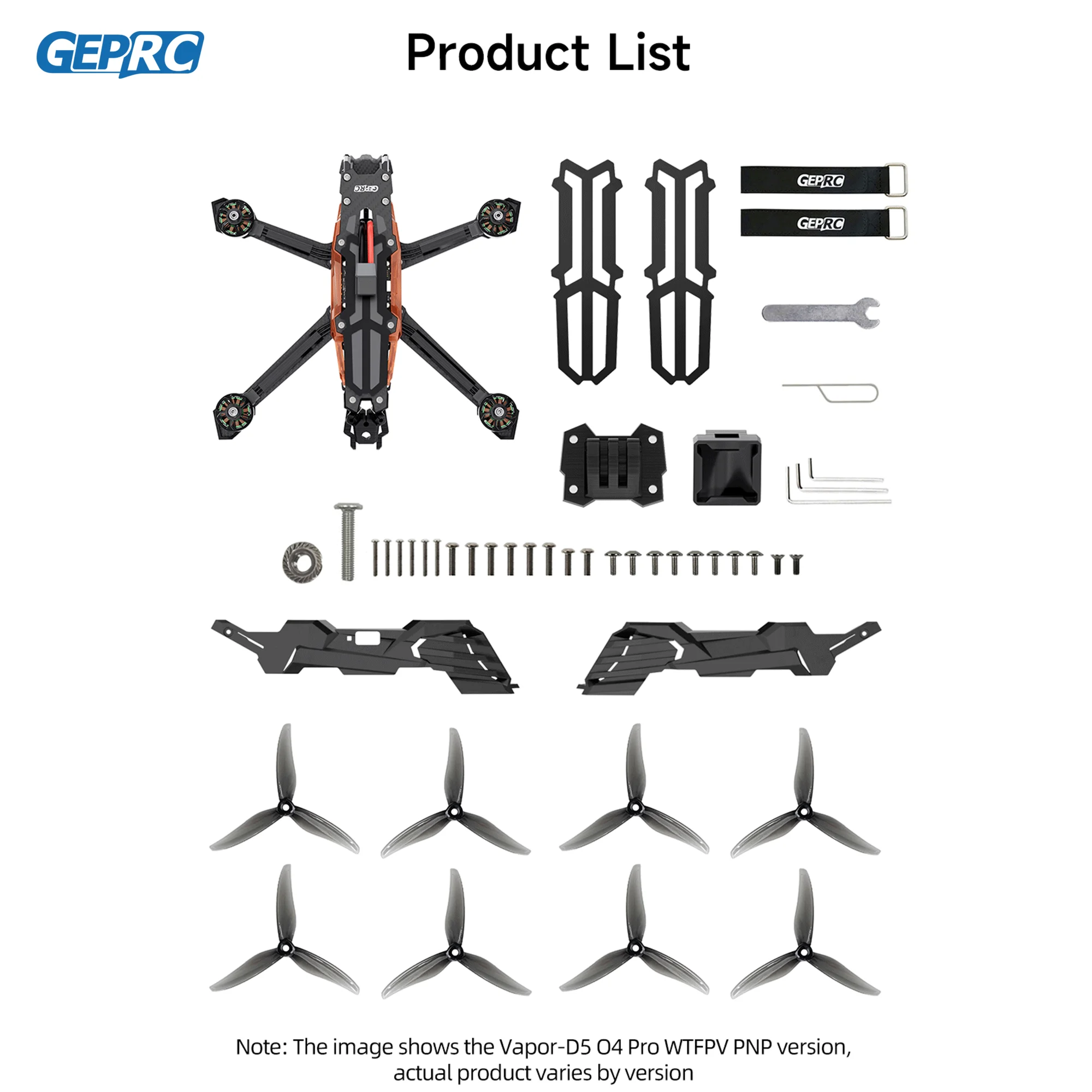 GEPRC Vapor O4 Pro WTFPV Kit Drone 6 Inch Kompatybilność O4 Air Unit VTX Racing 2207E 2407E Motor RC Quadcopter Freestyle Drone