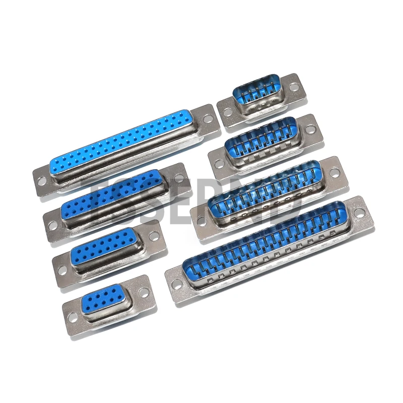 5PCS D-SUB 9 15 25 37 Pin Male Female Solder Type Connector DIP Straight Mount Serial Port Adapter 2 Rows DB9 DB15 DB25 DB37