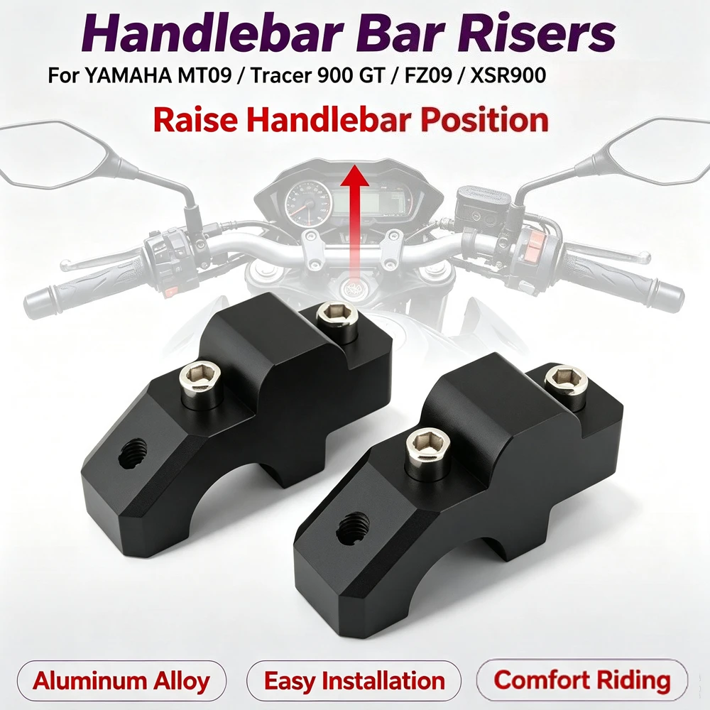 FOR YAMAHA MT09 Tracer 900 GT FZ09 XSR900 2015-2020 Motorcycle Handlebar Riser 30mm Heightening Clamp Handle Bar Riser