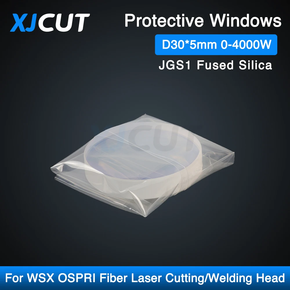 XJCUT WSX protezione Laser Windows 18*2 22.35*4 25.4*4 30*5 32*2 37*7 lente ottica per testa Laser in fibra WSX NC12 NC30 NC60 ND18