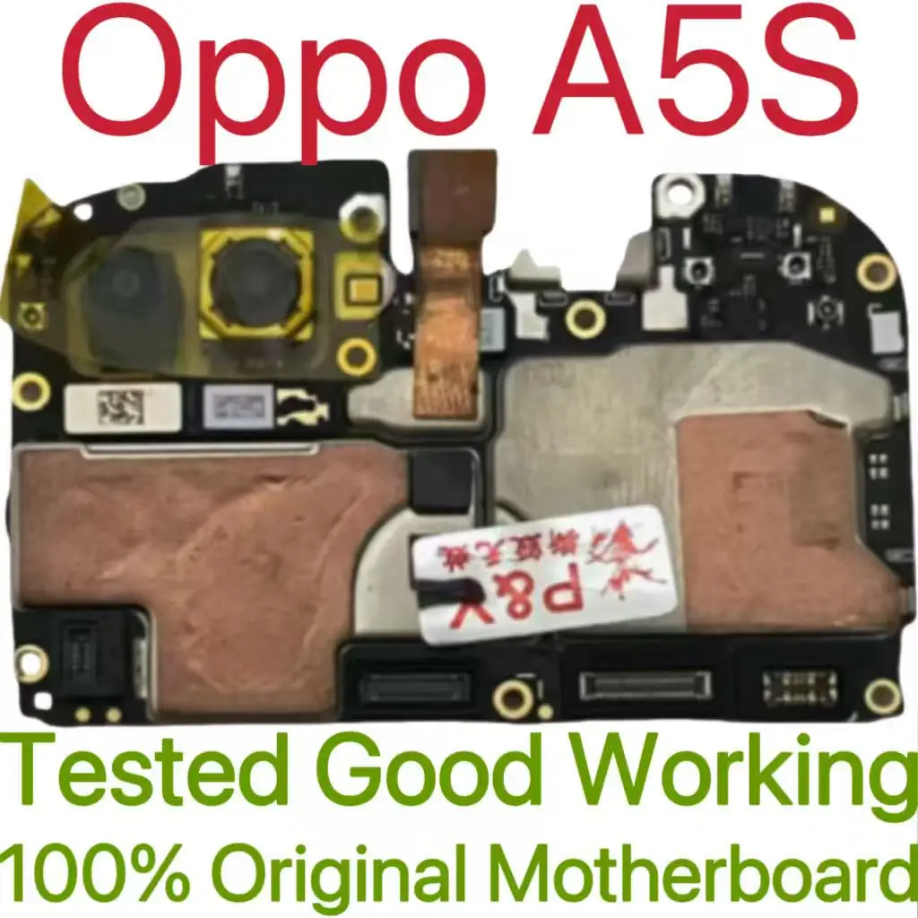Original Unlocked Main Board For Oppo A5S Mainboard Motherboard Unlocked With Chips Circuits Flex Cable
