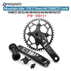 PROWHEEL CLAW MTB 64/104BCD 170/175MM CranK 104BCD 32/34/36/38/40/42/44/46/48/50/52T Chainrings BB Mountain Bike 1X12V Crankset