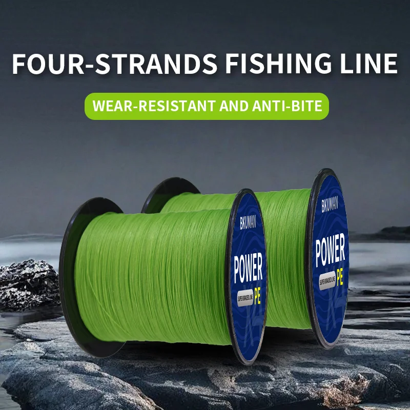 

4-strand PE fishing line, ultra-smooth, suitable for long-distance casting,, smooth casting line, wear-resistant material.