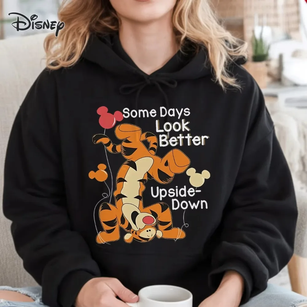 Damen Disney Winnie The Pooh Tigger Damen Herren Hoodies Hoody Sweatshirt Pullover Herbst Winter Übergröße Lange Ärmel