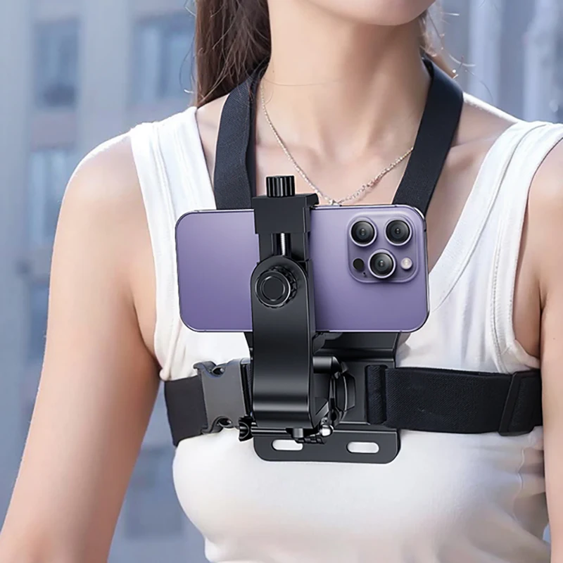 Zestaw Uniwersalny do Kamery Sportowej: Pasek na Głowę, Pasek na Klatkę Piersiową, Regulowane Uchwyty do Telefonu i Kamery Sportowej