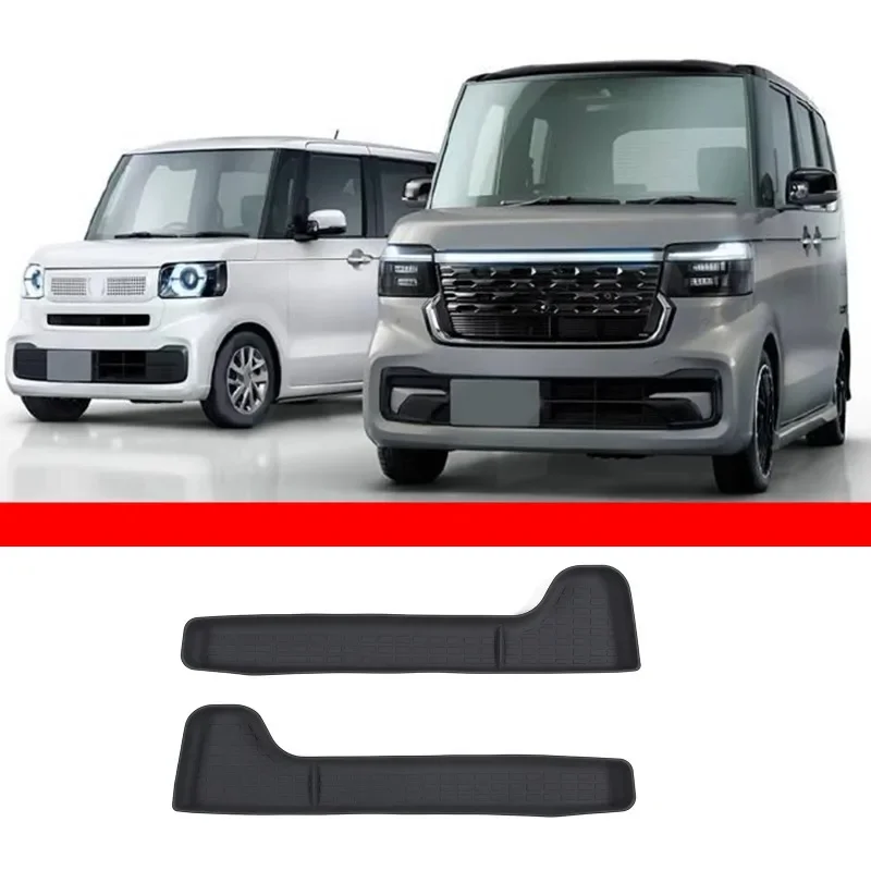 

For Honda N-BOX JF5 JF6 2024 Silica Gel Black Car Inner Door Storage Box Mat Trim Car Accessories