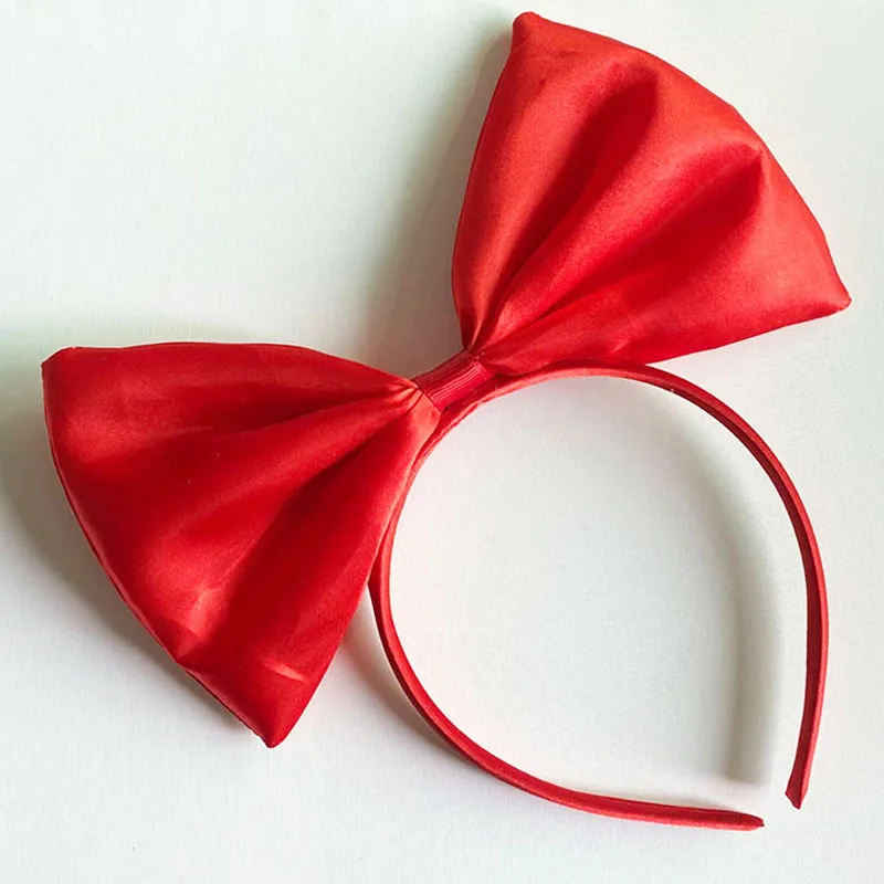 3PCS/lot Red Bow Hair Hoop Headband Women Girls Cute Bowknot Headdress Cosplay Costume Party Decor Headwear Hair Accessory