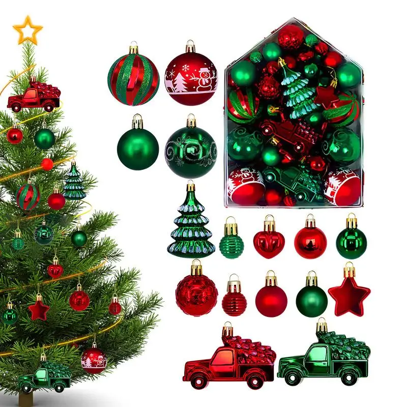 72PCS Christmas Ball Ornament Shatterproof Christmas Ornaments Decorations Stylish Christmas Tree Balls Decoration 2025