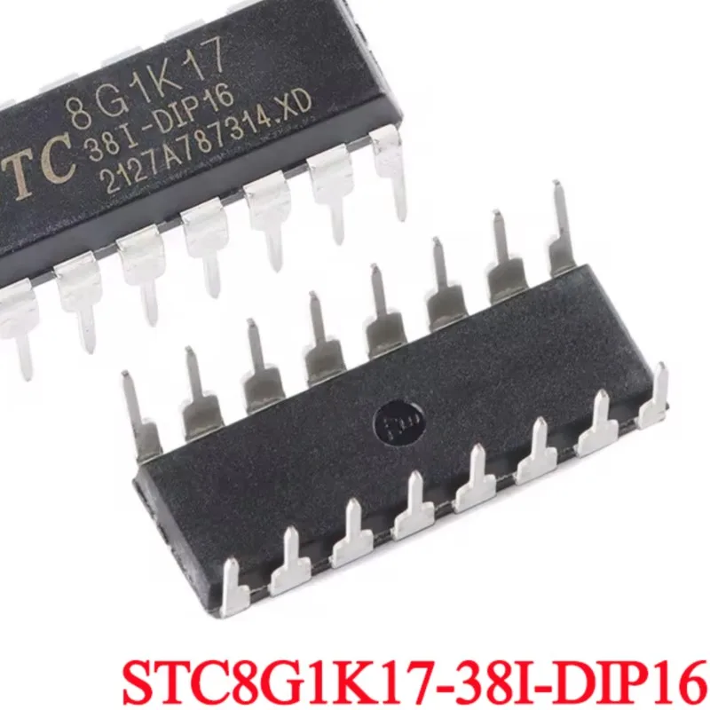 5Pcs/1pc STC8G1K17 STC8G1K17-38I DIP16 STC 8G1K17-38I Single Chip Microcontroller IC Controller Chip STC8G1K17-38I-DIP16 new in